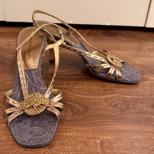 Bandolino Gold  Strappy Heels